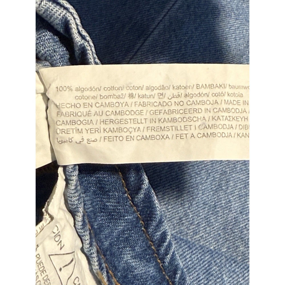 Pull & Bear Women S Light Wash Denim Mini Skirt Coastal Cowgirl Y2K Western Slit - Picture 10 of 14